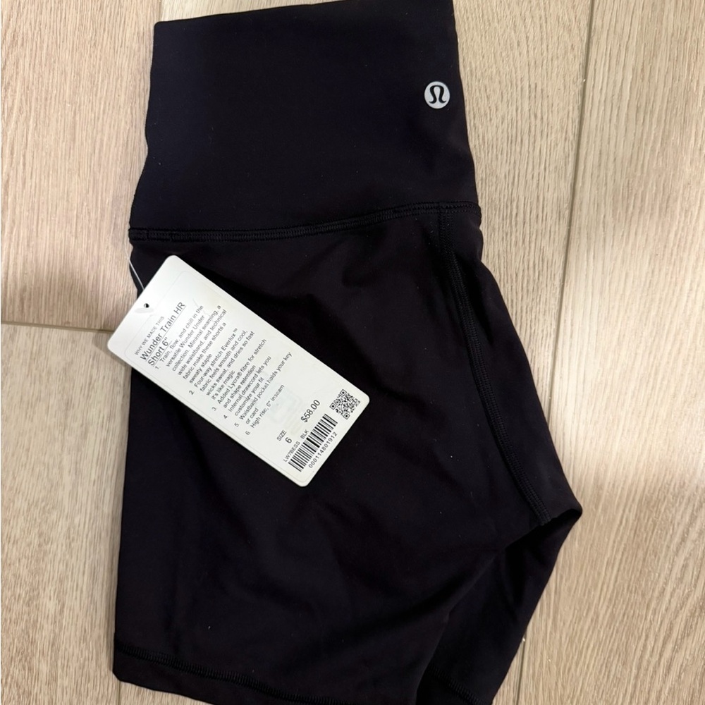 lululemon Wunder Train HR 6” Shorts Black Size 6